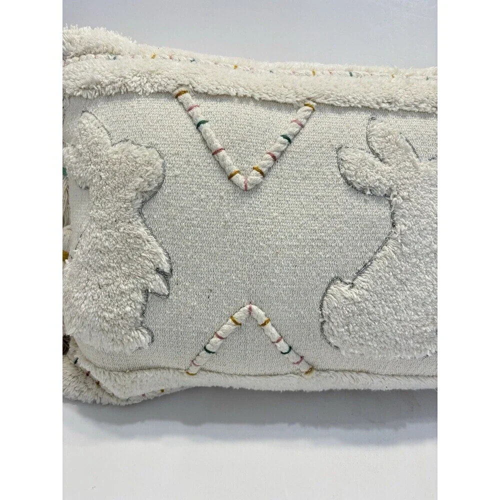 Chenille Rabbit Easter Bunny Pillow Décor Country Cottage  24